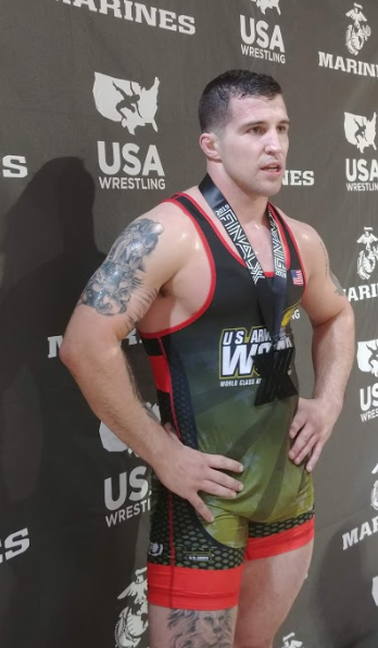 lucas sheridan after winning the 2019 world team trials challenge tournament at 97 kilograms. 